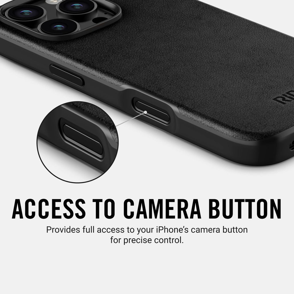 Everyday Phone Case - iPhone 16 Pro Max - Midnight Black Leather - Image 10