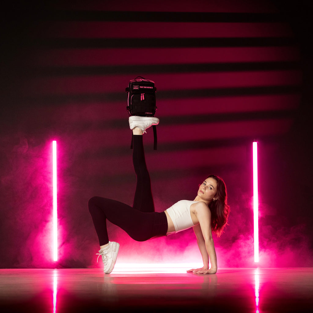 9L Backpack Mini Black Neon Pink - Image 3