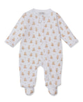 Kissy Kissy Footie w/ Zip - Teddy Bears, Tan, 3-6M