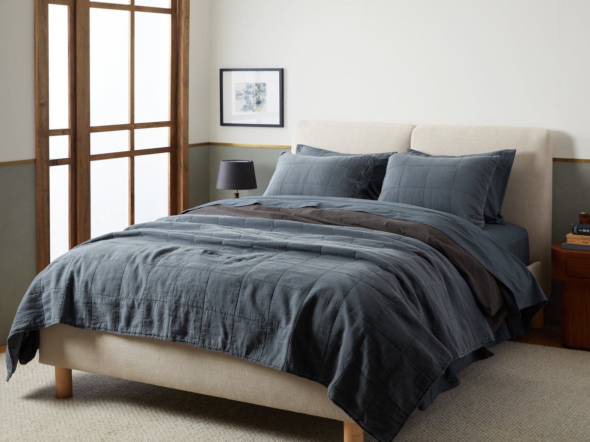 Linen Box Quilted Sham Set (Dusk) - Image 4