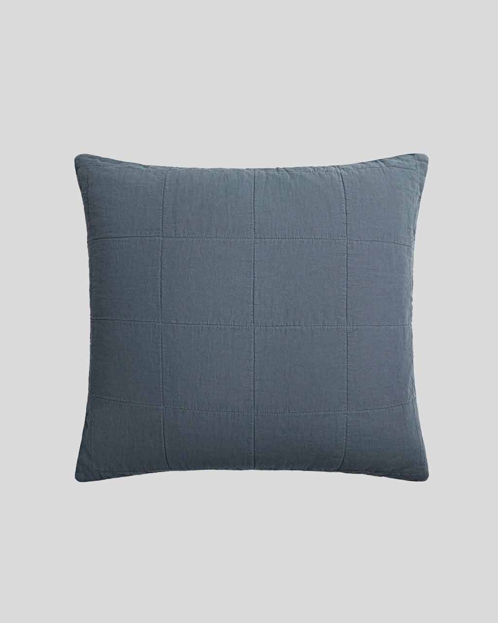 Linen Box Quilted Euro Sham (Dusk)