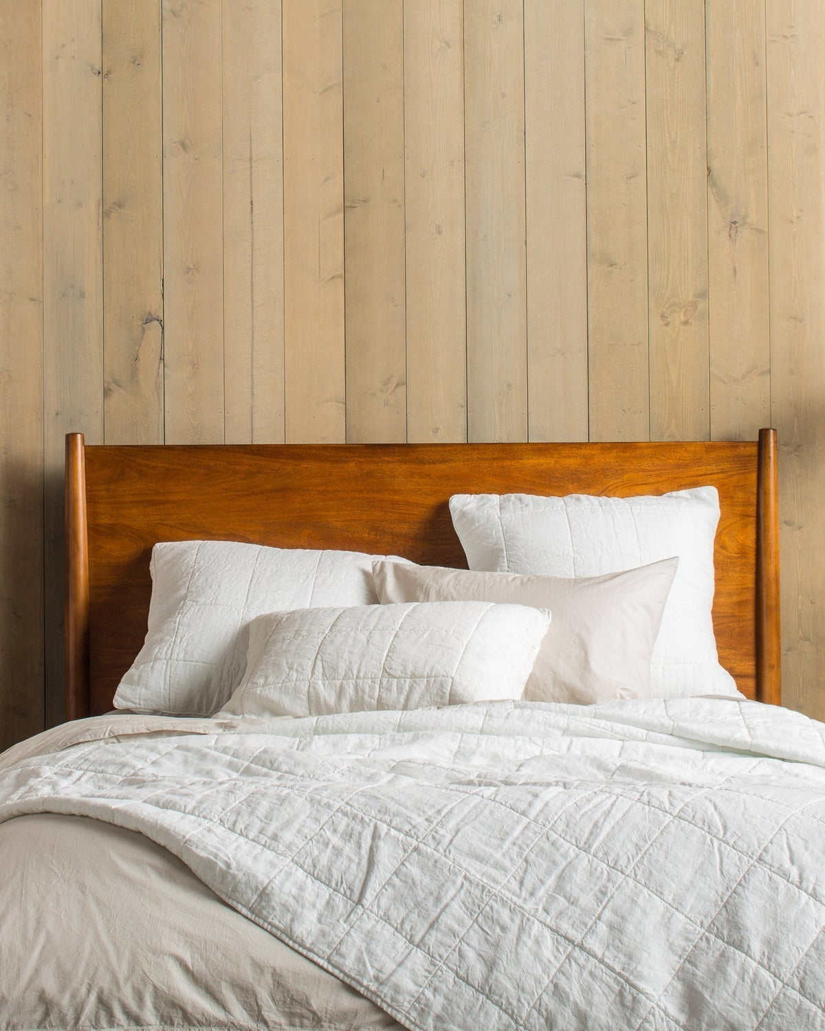 Linen Box Quilted Euro Sham (White) - Image 3