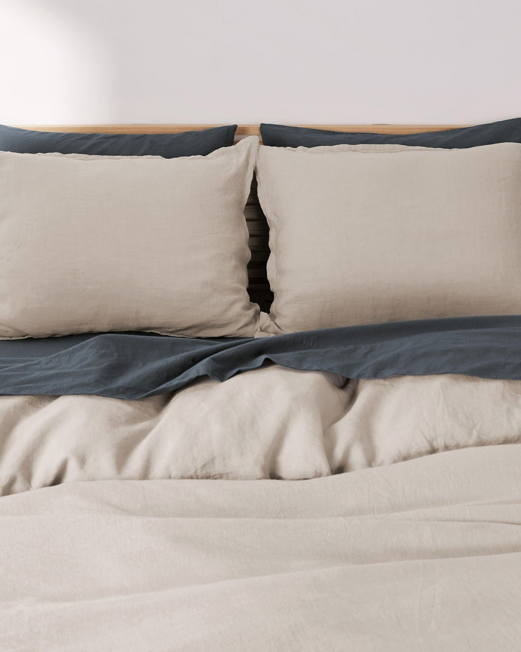 Linen Duvet Cover Set - Bone K/CK - Image 2