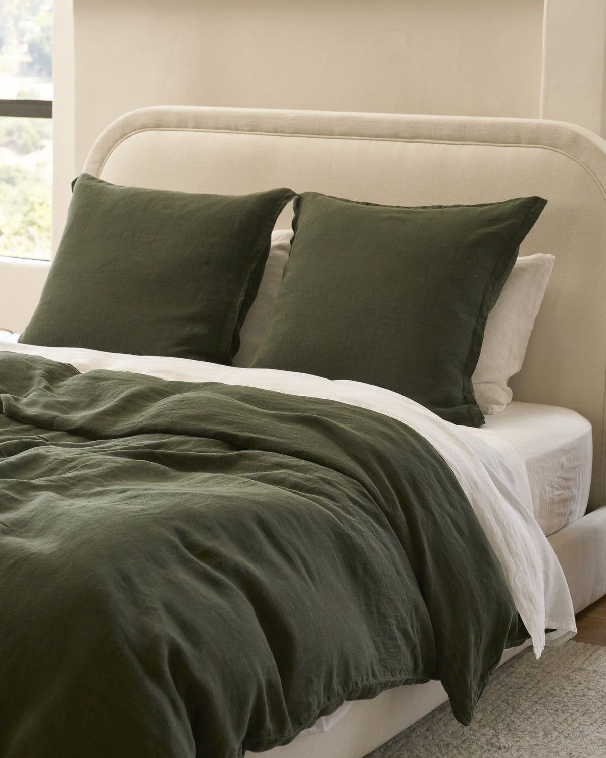 Linen Euro Sham (Evergreen) - Image 2