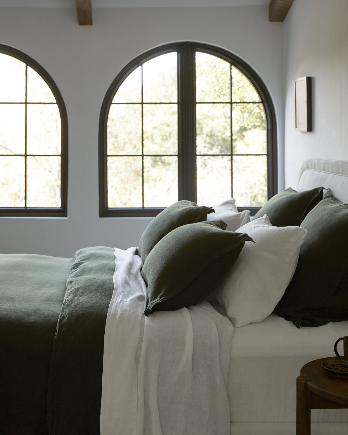 Linen Sham Set (Evergreen) - Image 2