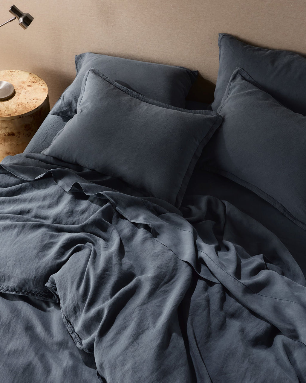 Linen Tencel Duvet Cover Set - Dusk K/CK - Image 4