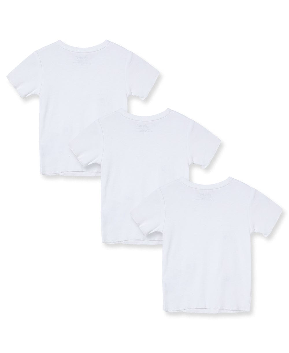 Little Me White 3-Pack T-Shirts - White, Small - Image 2