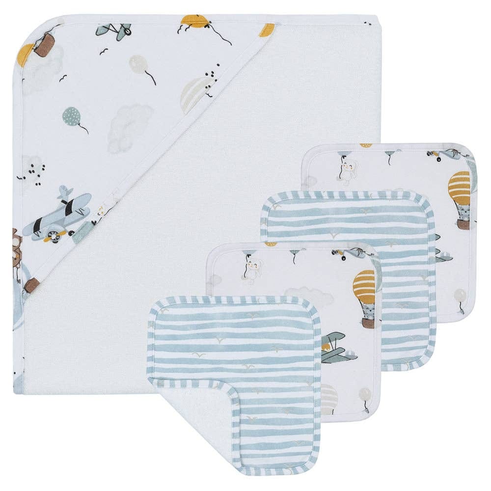 Living Textiles 5pc Bath Gift Set - Up And Up Away - Image 5