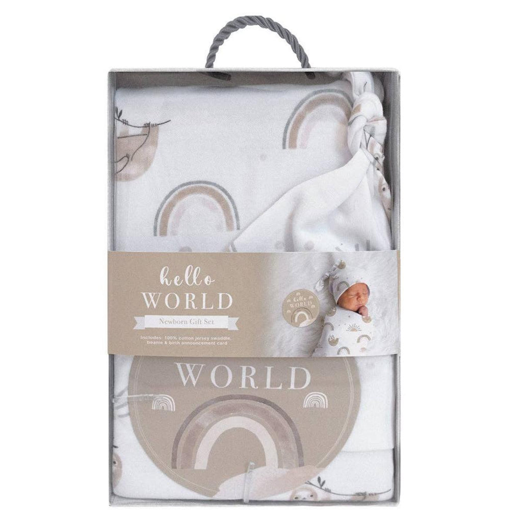 Living Textiles Hello World Gift Set - Rainbow Sloth - Image 5