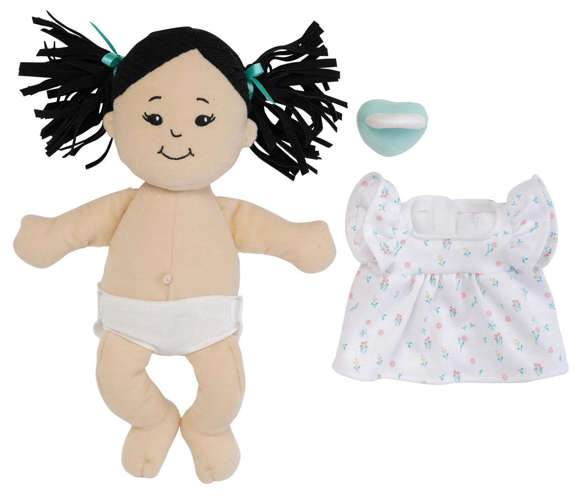 Manhattan Toy Love, Stella Doll Light Beige with Black Pigtails - Image 3