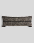 Marfa Stripe Lumbar Pillow Cover (Soft Black and Natural)