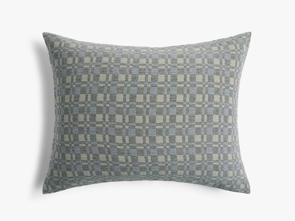 Modern Check Jacquard Sham Set (Dusk and Moss) - Image 2