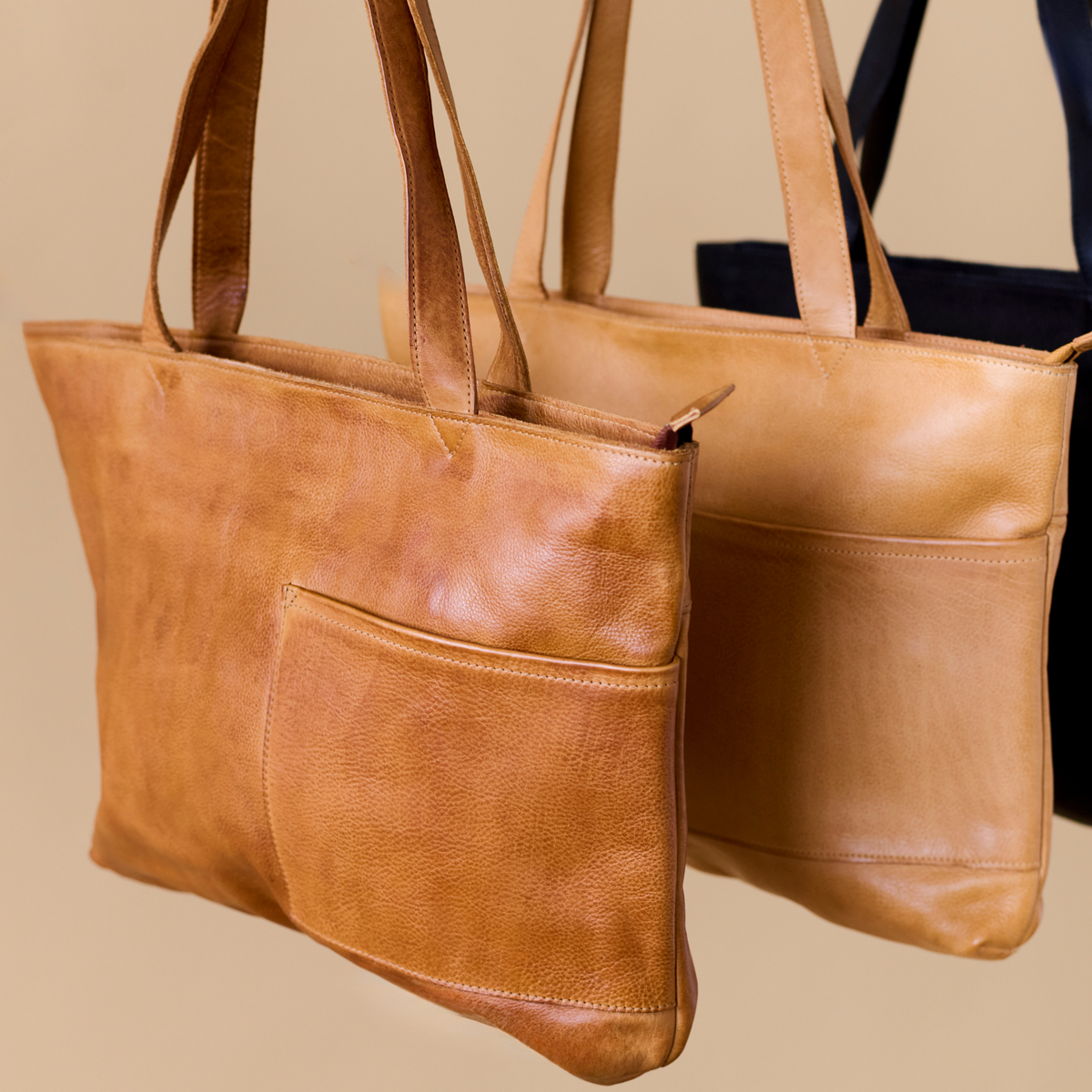 Noelle Leather Tote Bag - Image 10