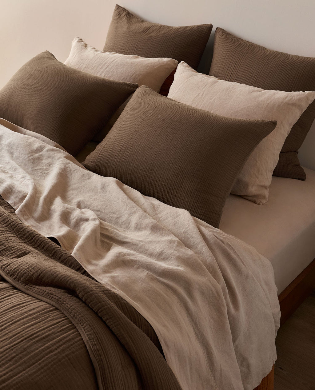 Organic Cloud Cotton Sham Set (Warm Grey) - Image 2