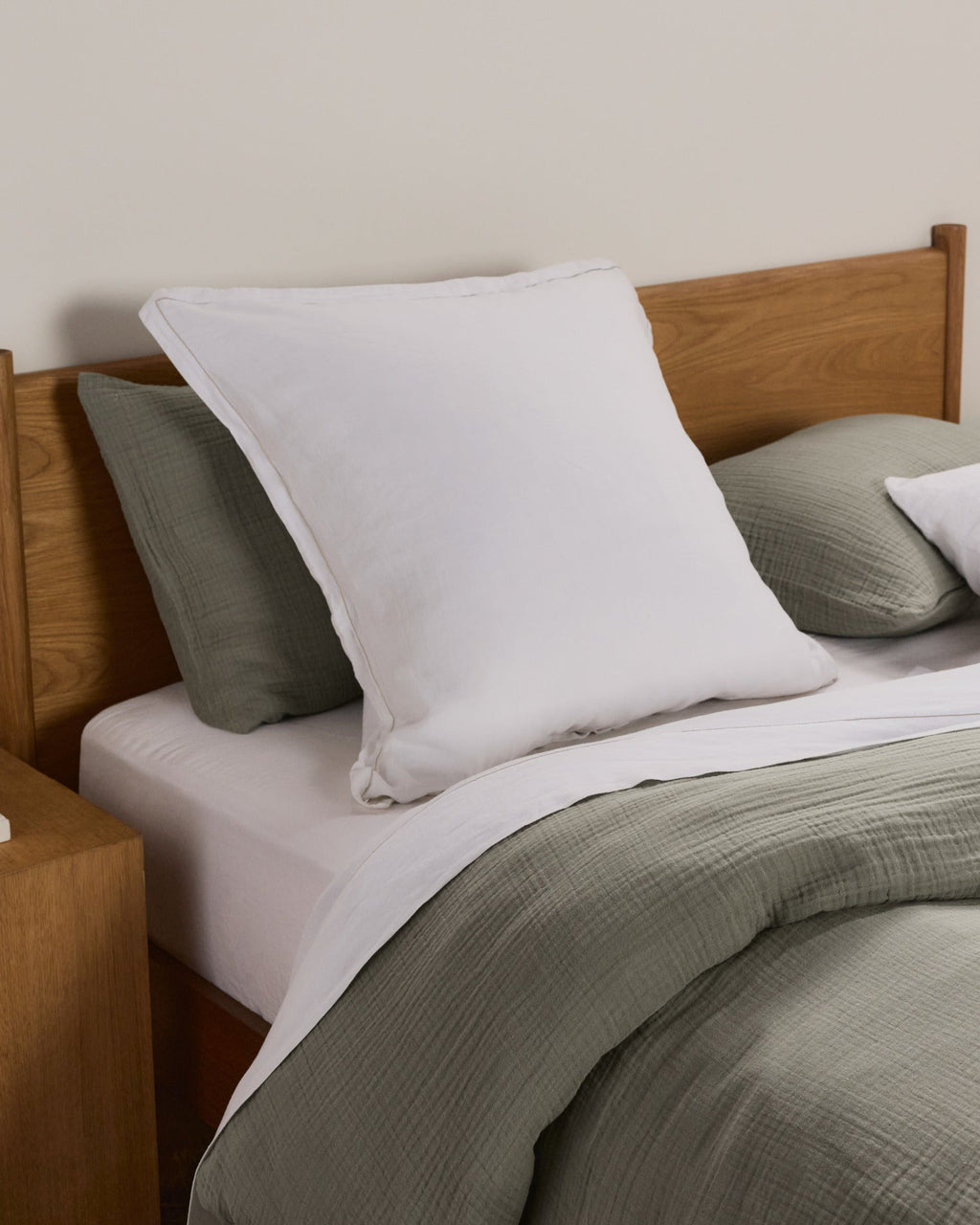 Linen Tencel Euro Sham (White) - Image 2
