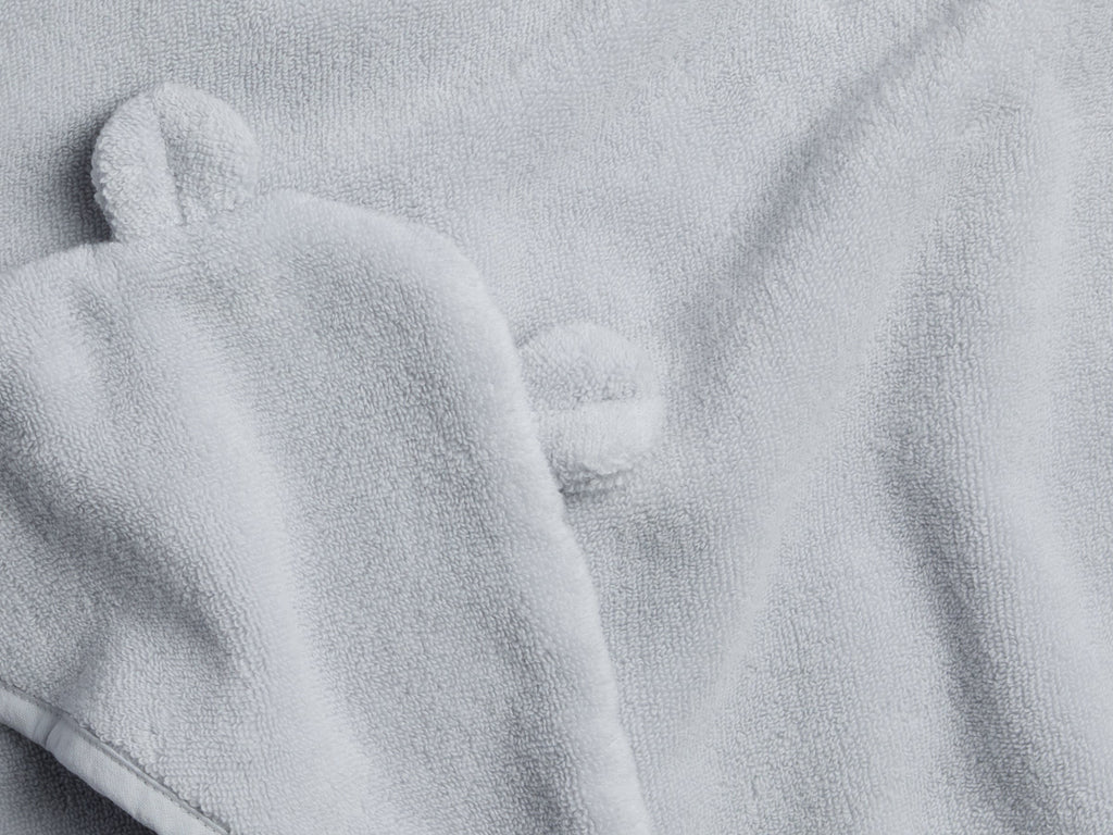 Organic Hooded Baby Towel with Ears (Sky) - Image 3