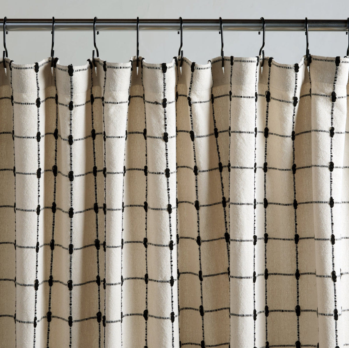 Organic Oasis Shower Curtain (Natural with Soft Black) - Image 2