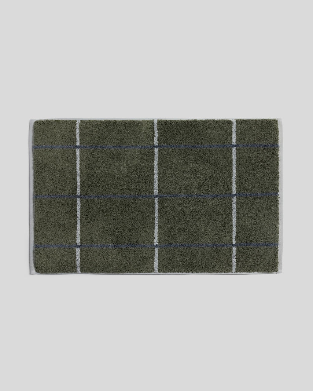 Organic Plush Tub Mat (Thyme Windowpane)