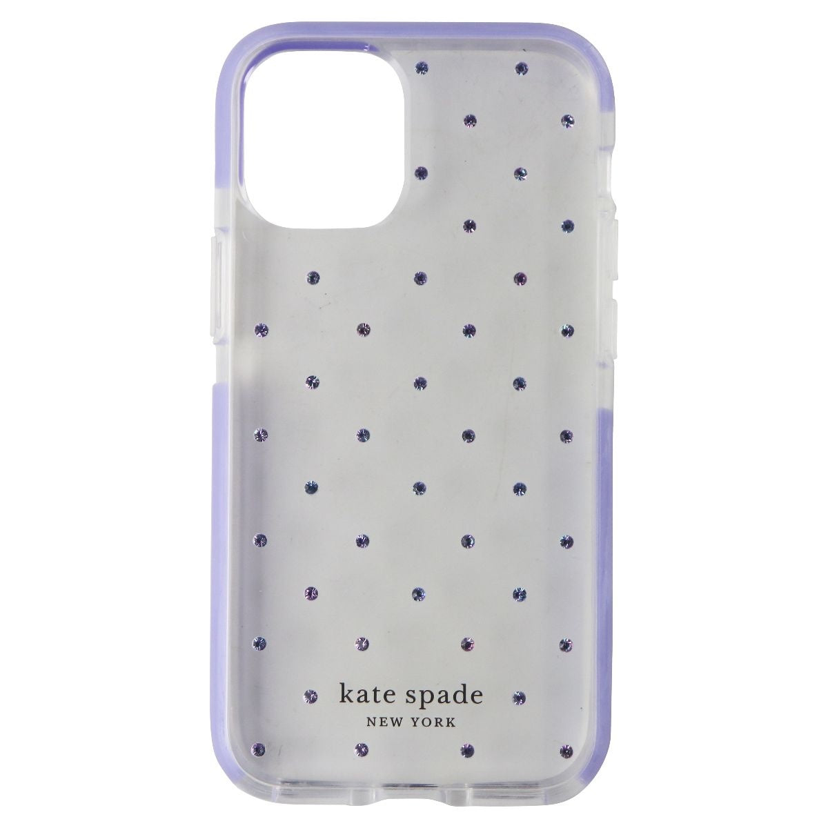 Kate Spade Defensive Hardshell Case for iPhone 12 Mini - Pin Dot Gems / Lilac - New - Image 2