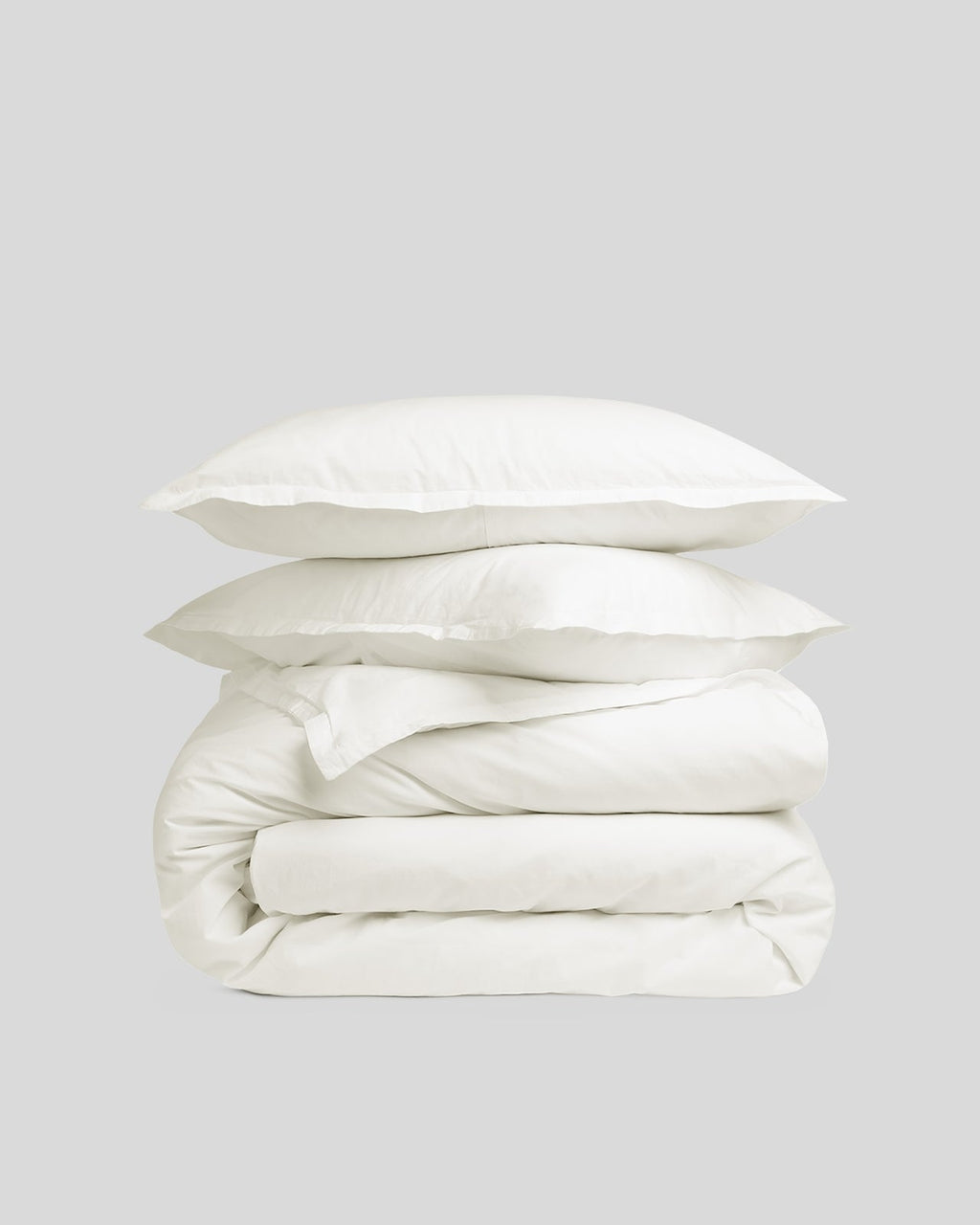 Percale Duvet Cover Set - Cream K/CK