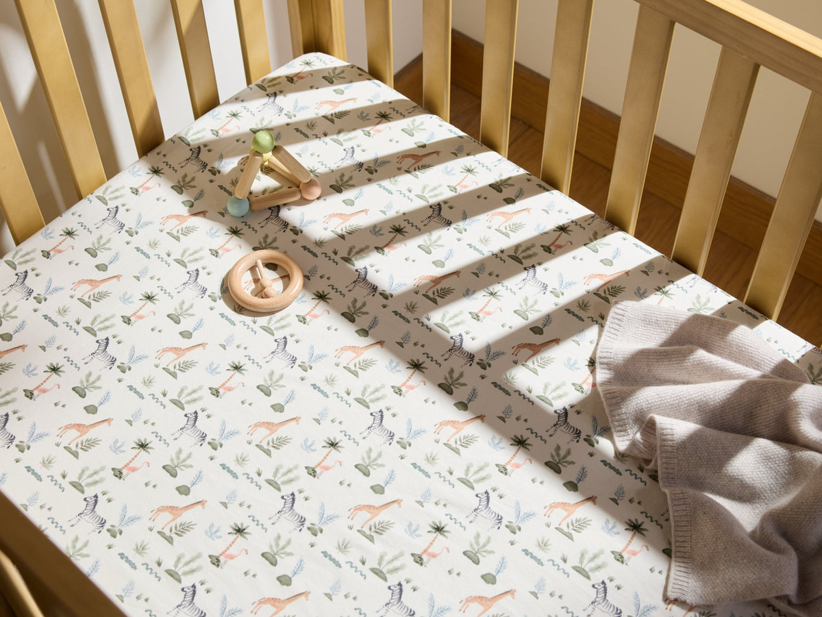 Percale Crib Sheet (Animal Print) - Image 2