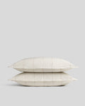 Percale Sham Set (Bone Stripe)