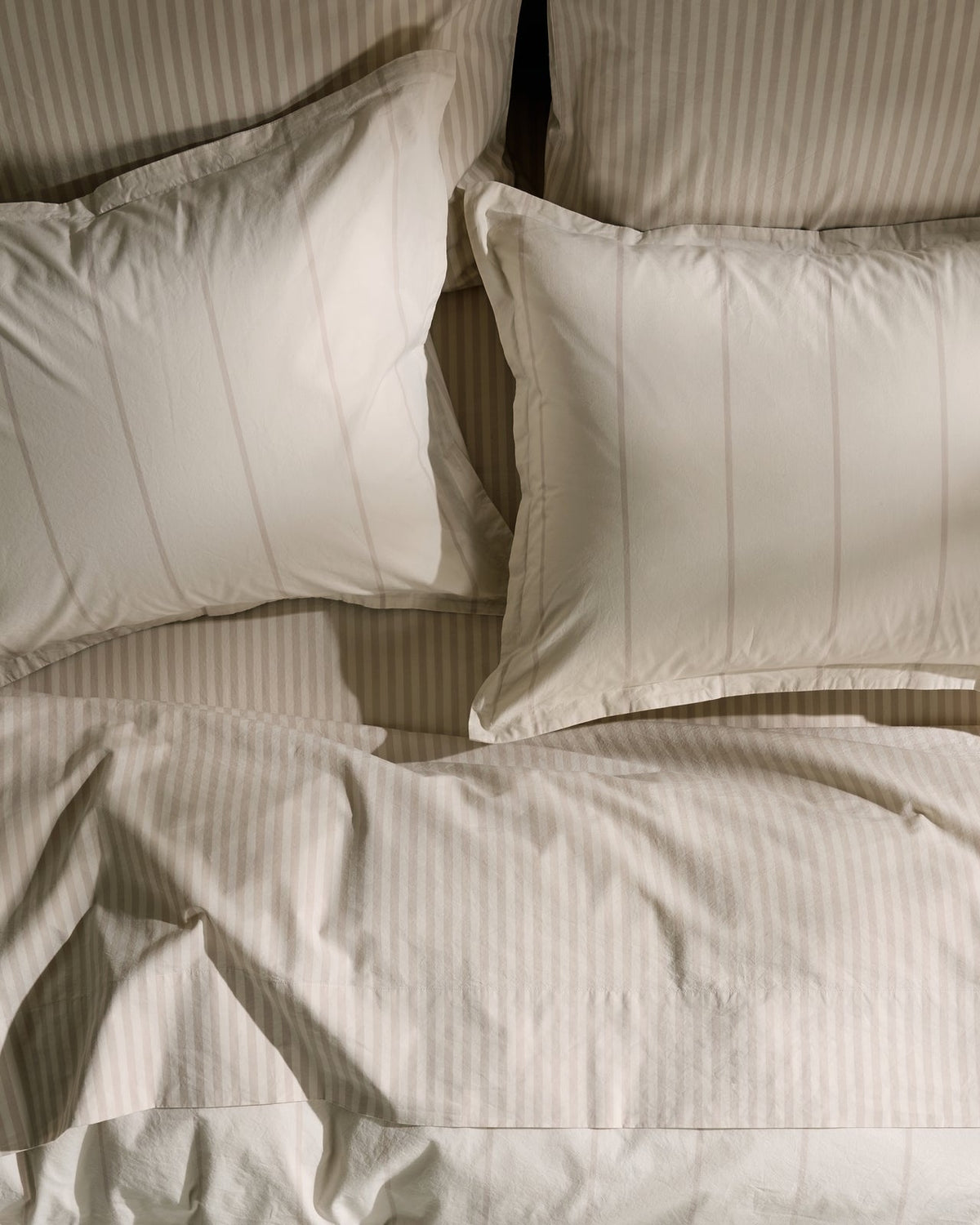 Percale Sham Set (Bone Stripe) - Image 2