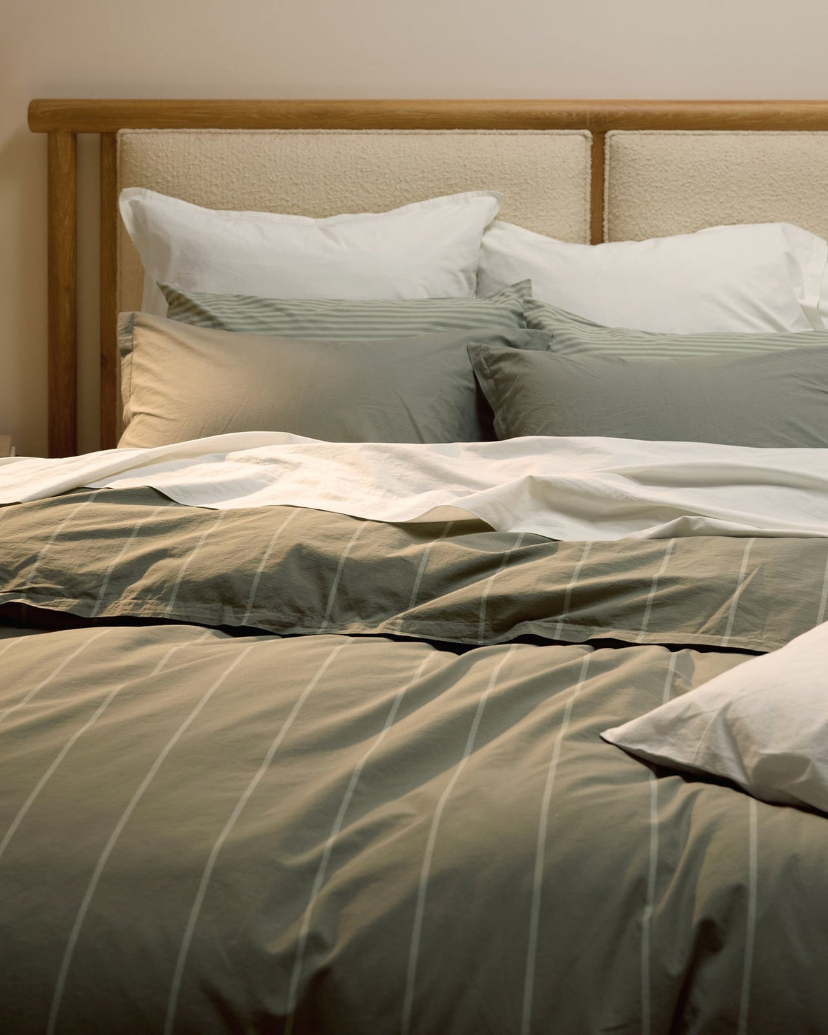 Percale Venice Set - Moss Stripe TW/XL - Image 2