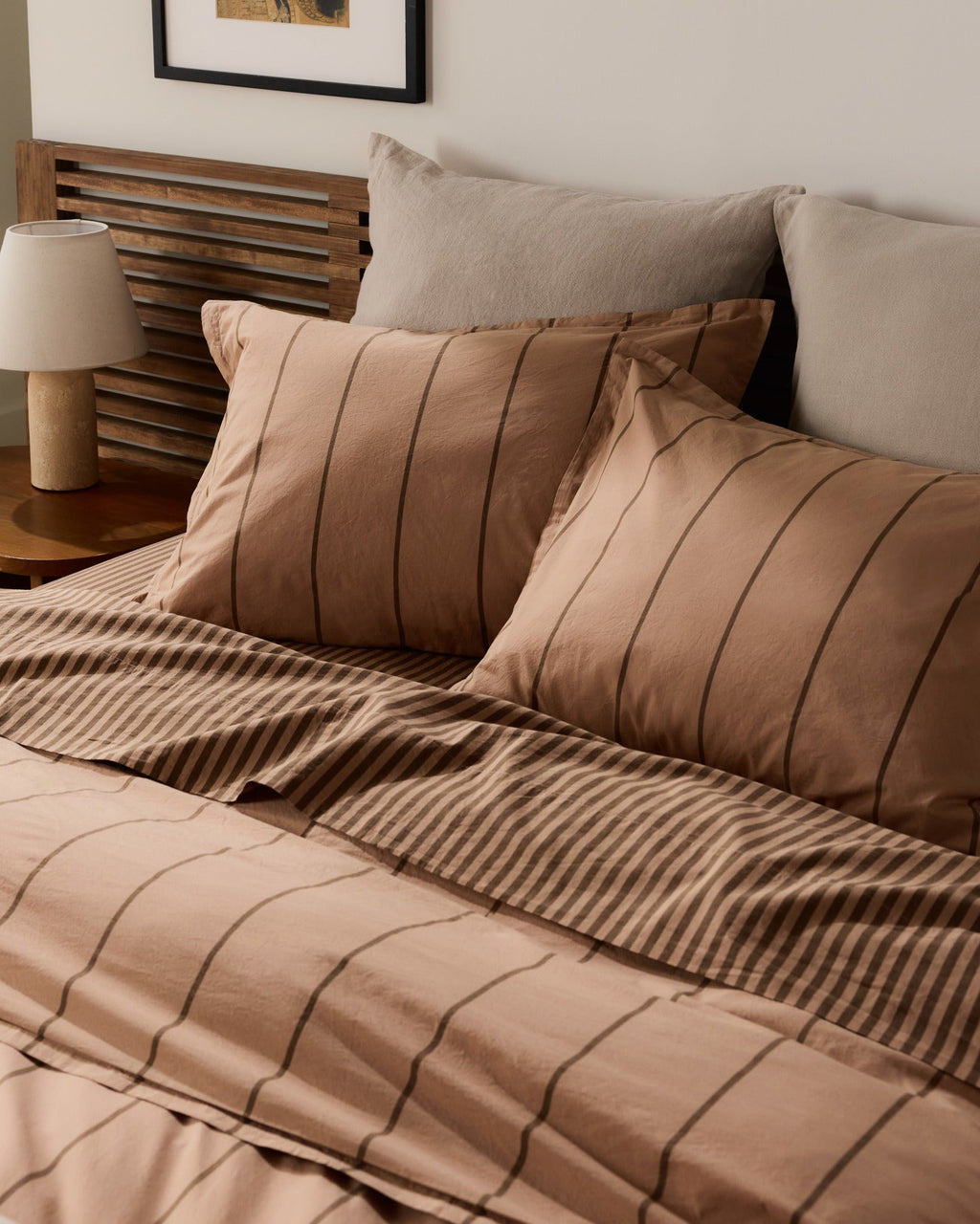 Percale Sham Set (Adobe Stripe) - Image 2