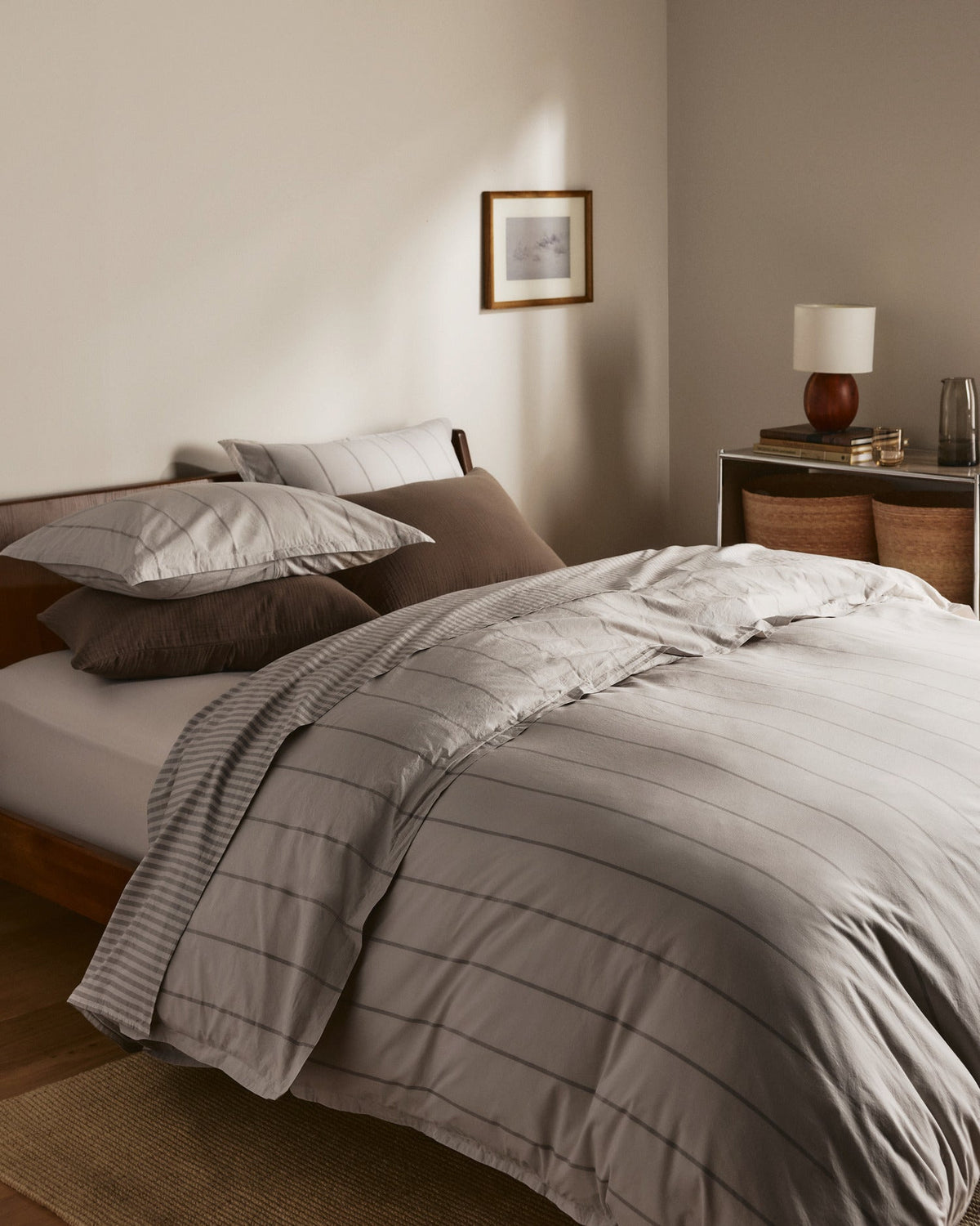 Percale Duvet Cover (Pebble Stripe) - Image 2