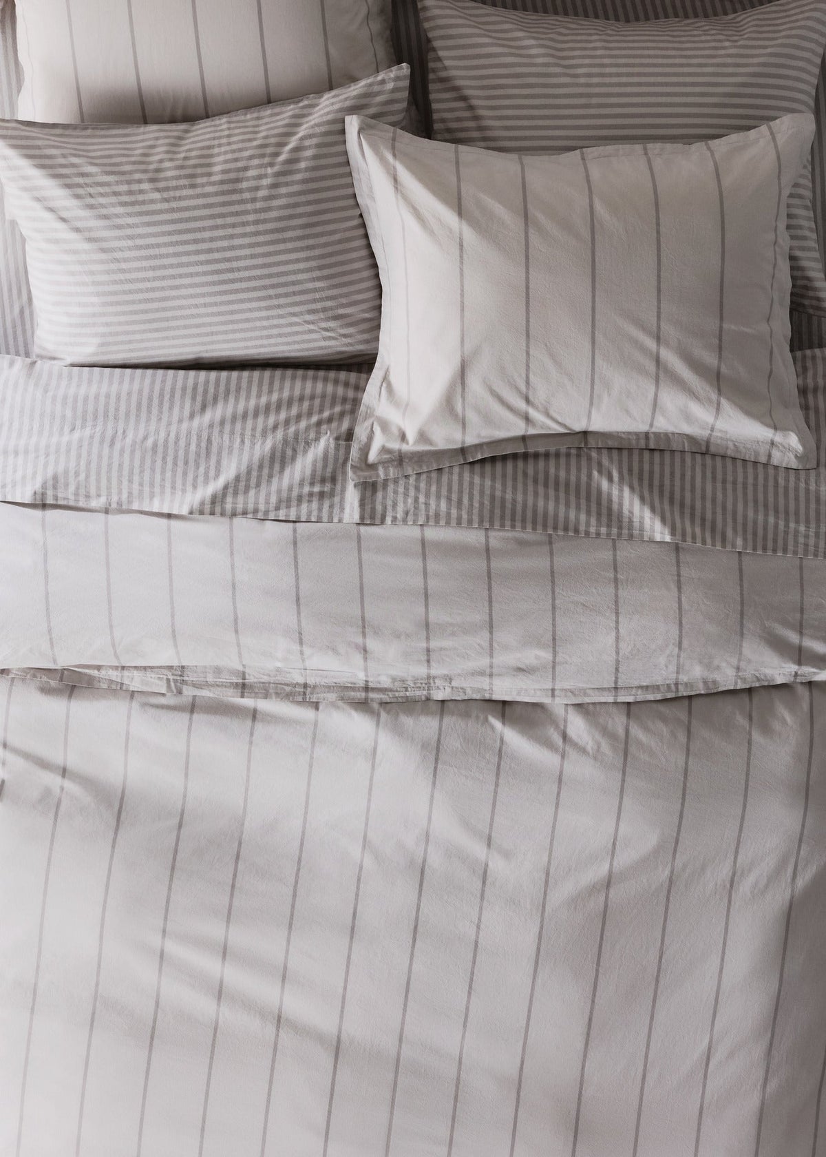 Percale Sheet Set - Pebble Stripe K/CK - Image 2