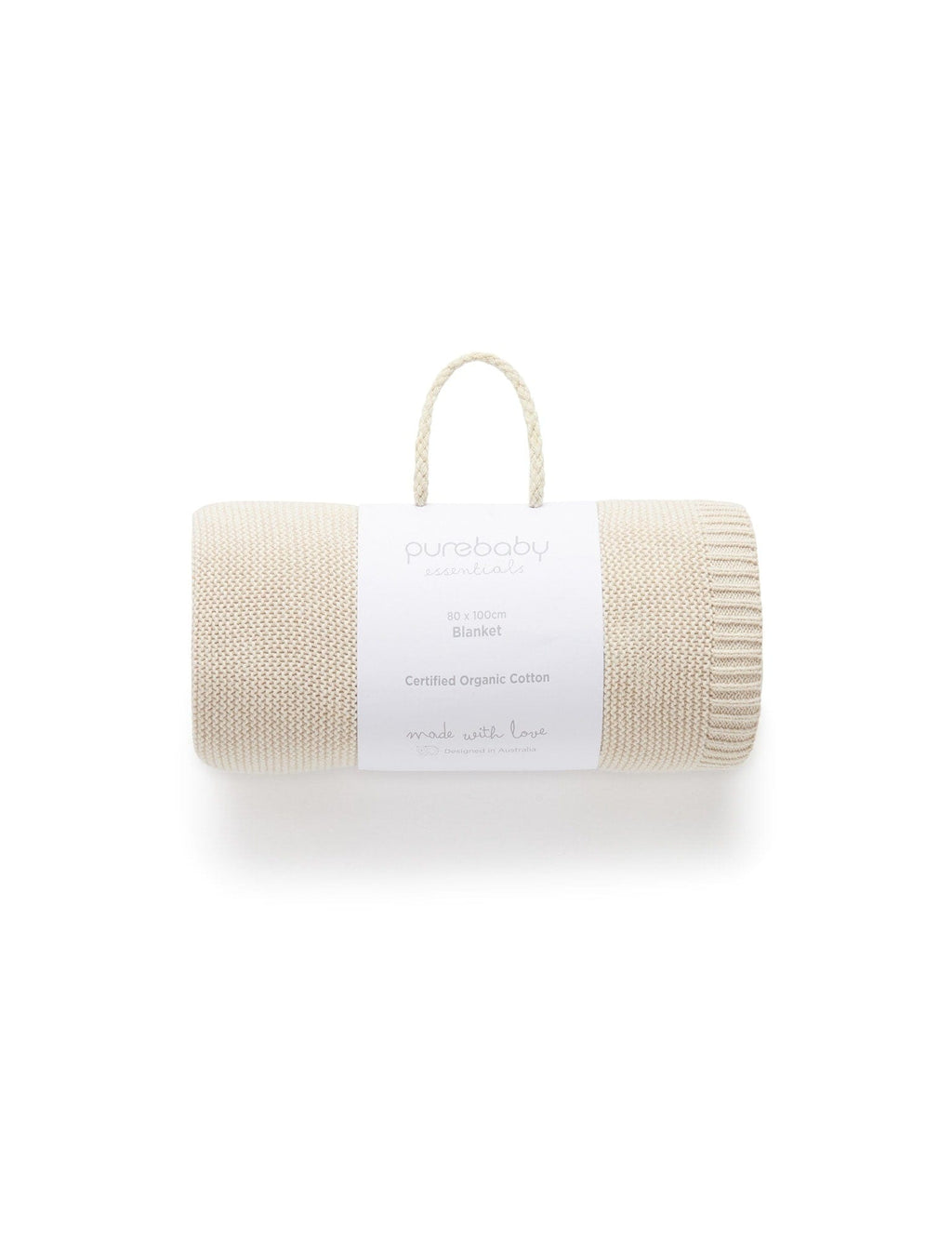 Purebaby Essentials Textured Blanket - Wheat Melange - Image 5