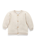 Purebaby Textured Cardigan - Wheat Melange, NB