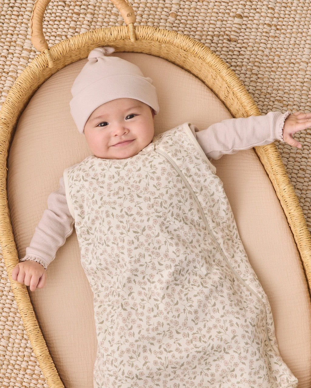 Quincy Mae Jersey Sleep Bag - Floret, 0-6M - Image 6