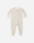 Quincy Mae Zip Long Sleeve Sleeper Footie - Floret, NB