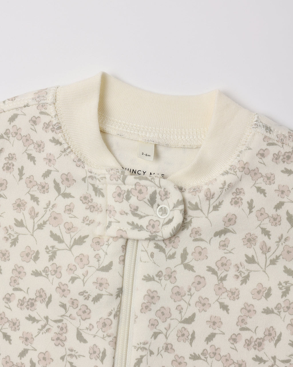 Quincy Mae Zip Long Sleeve Sleeper Footie - Floret, NB - Image 5
