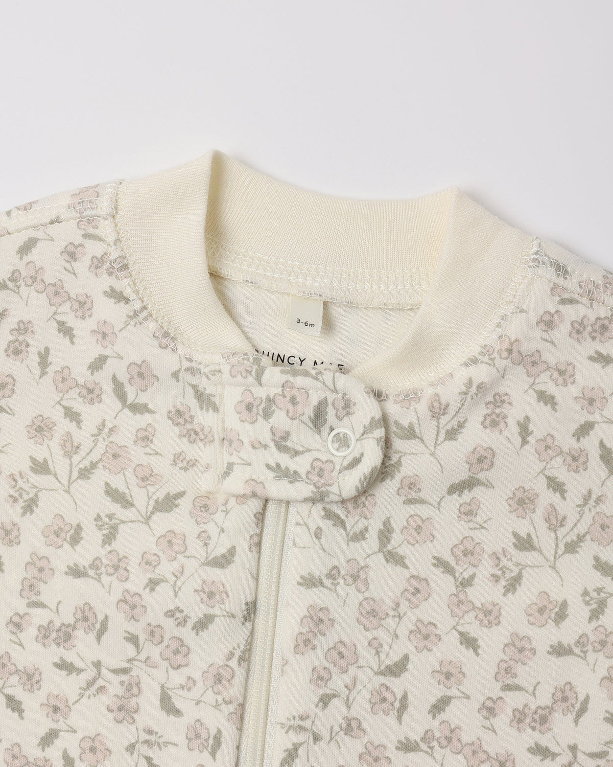 Quincy Mae Zip Long Sleeve Sleeper Footie - Floret, NB - Image 5