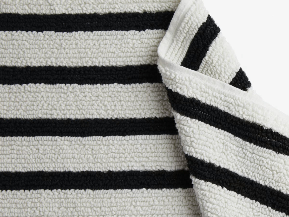 Organic Resort Stripe Tub Mat - FINAL SALE (Plaster with Soft Black) - Image 2