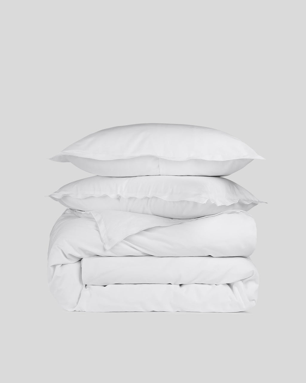 Sateen Duvet Cover Set - White F/Q