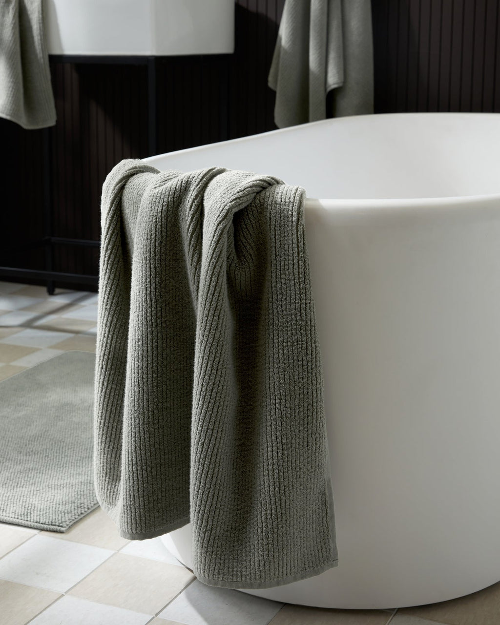 Soft Rib Towels (Moss) - Image 2