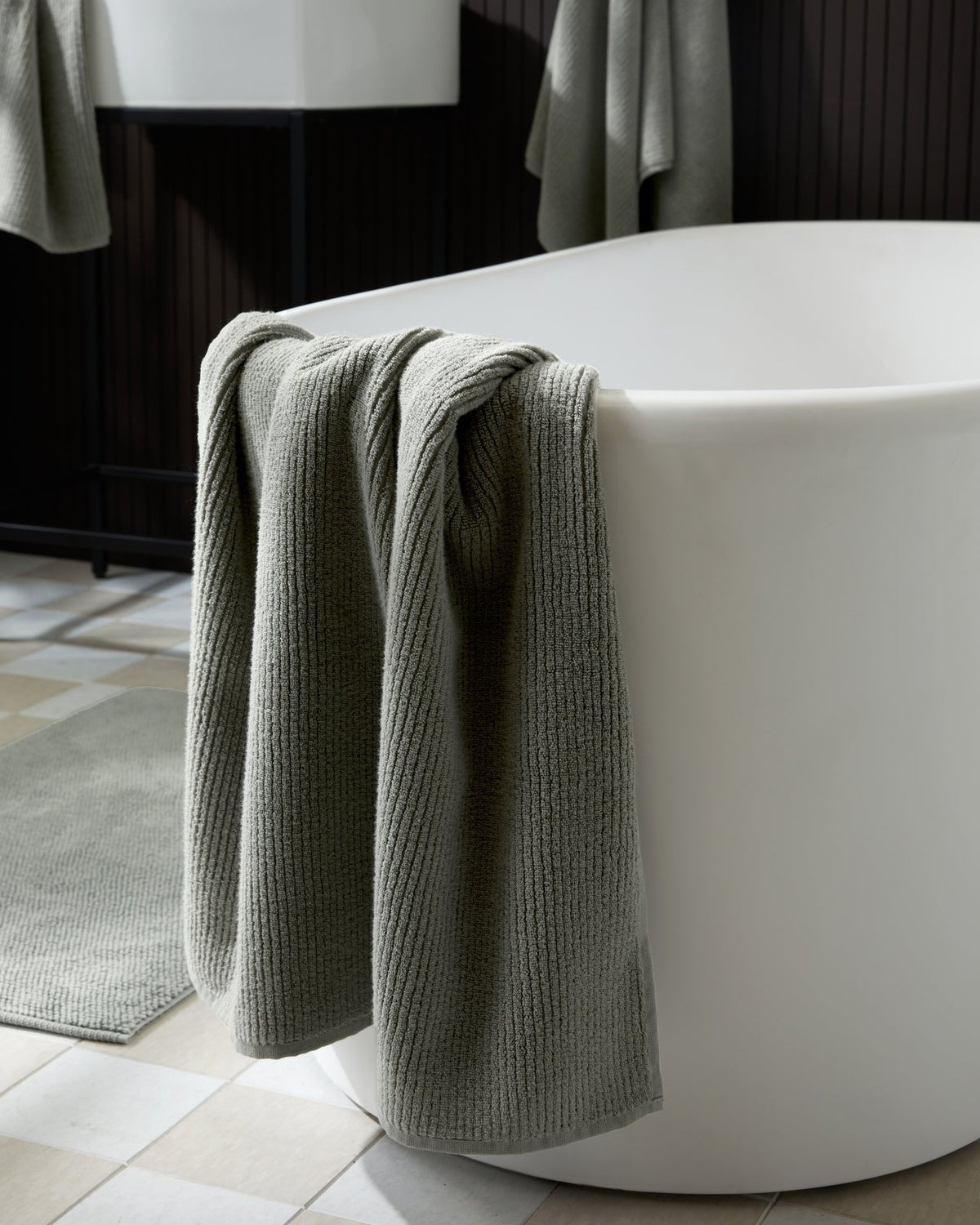 Soft Rib Towels (Moss) - Image 2