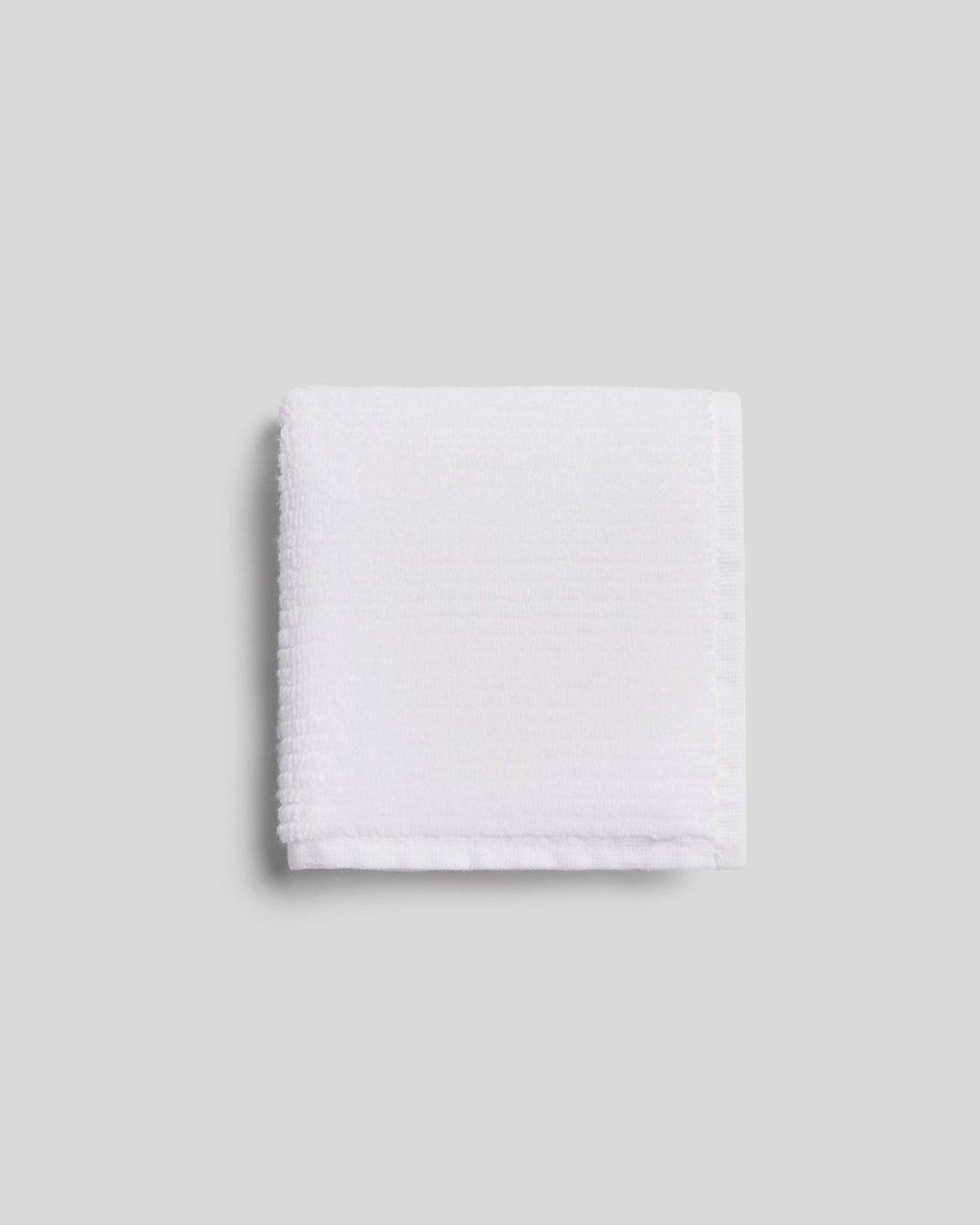 Soft Rib Towels (White) - Washcloth
