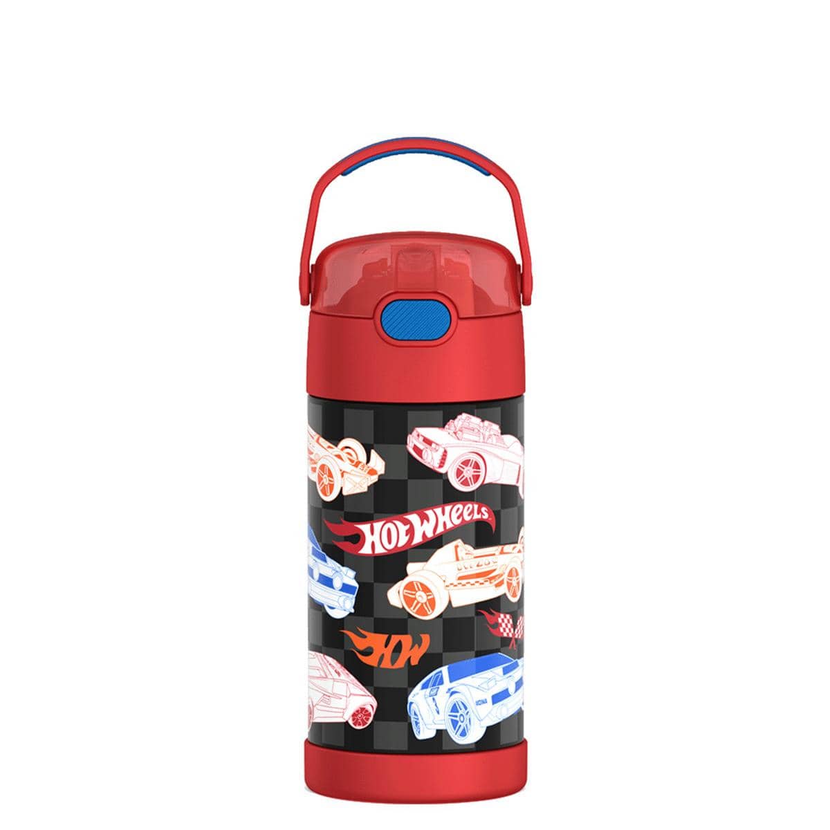 Thermos FUNtainer Vacuum Insulated Stainless Steel Straw Water Bottle 12oz - Hot Wheels - Image 10