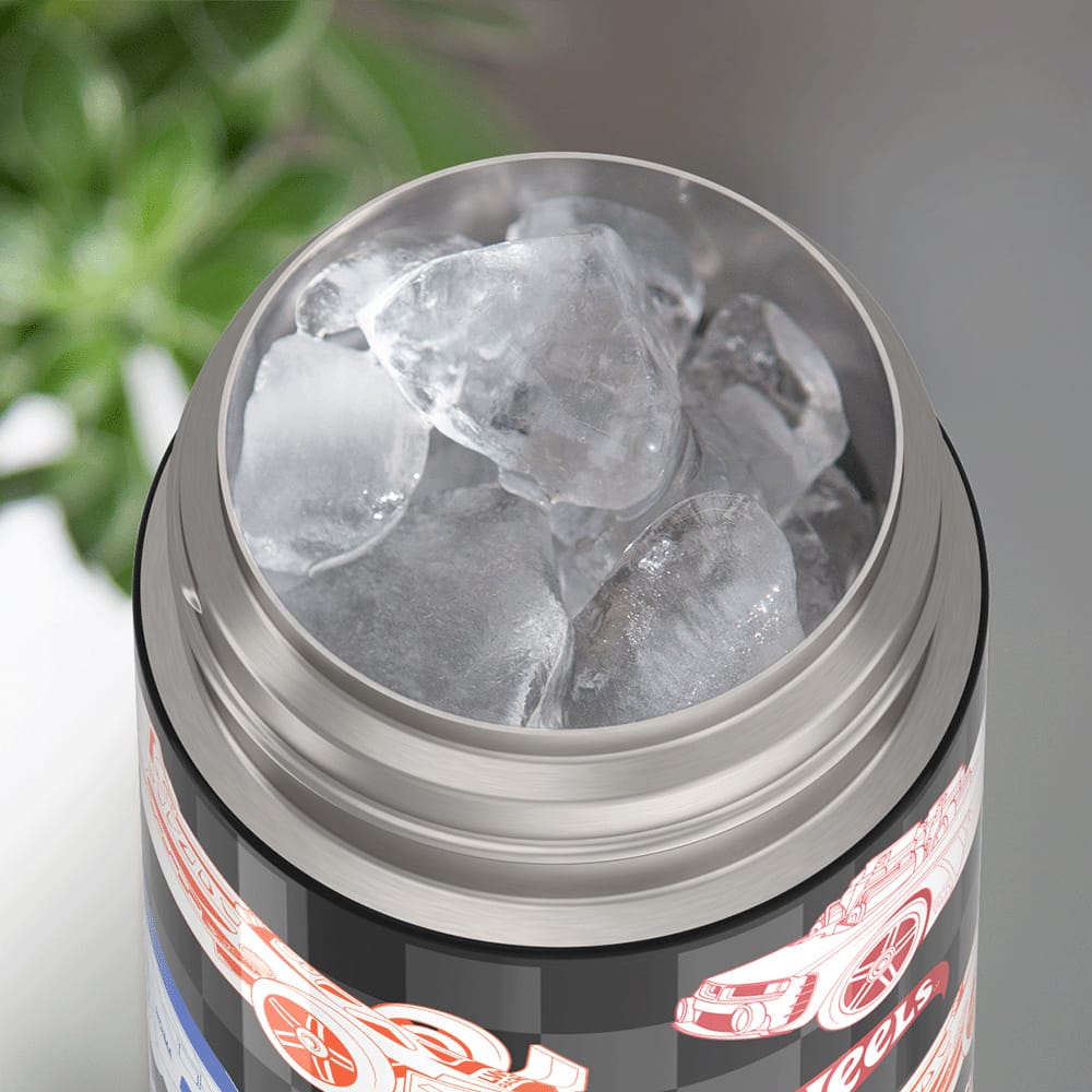 Thermos FUNtainer Vacuum Insulated Stainless Steel Straw Water Bottle 12oz - Hot Wheels - Image 4