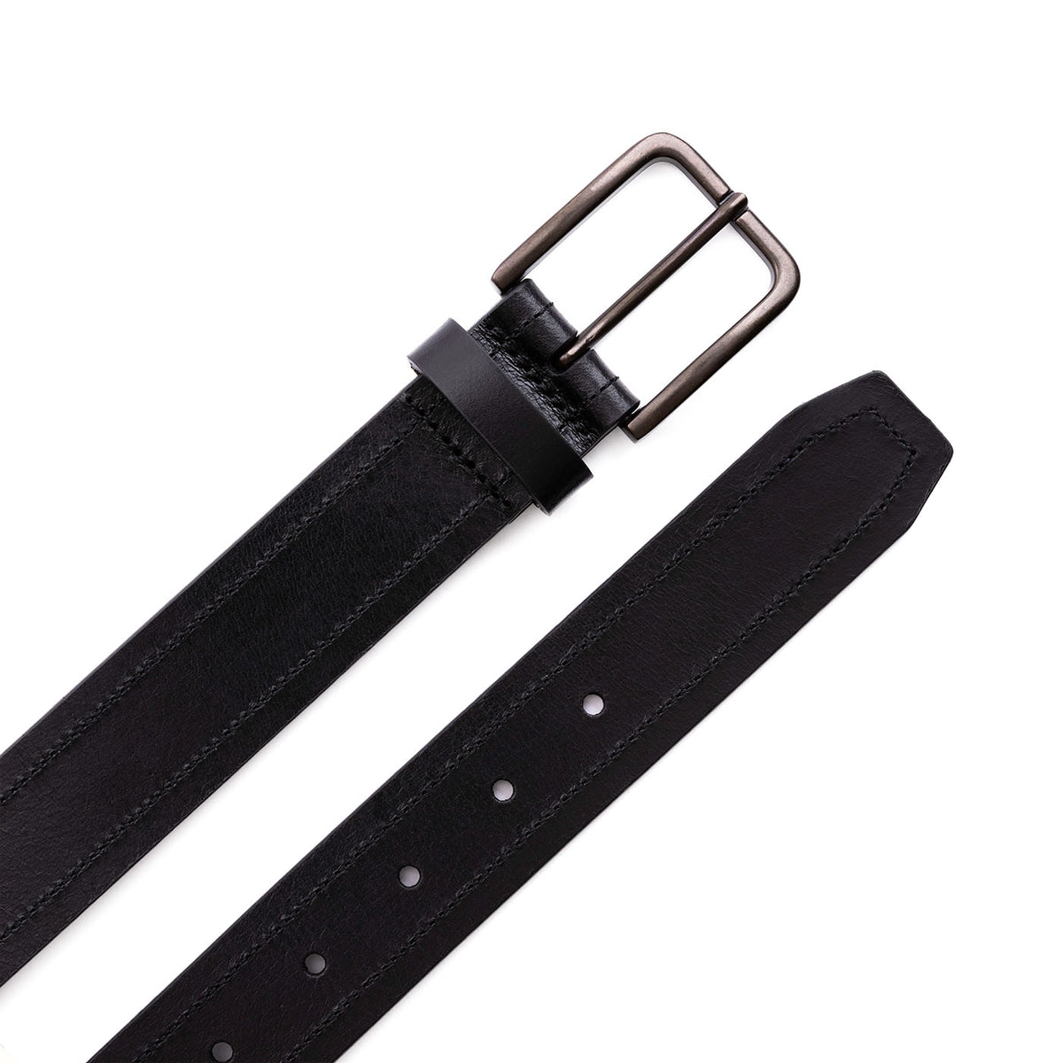 Men's Top Stitch Leather Belt - Image 5