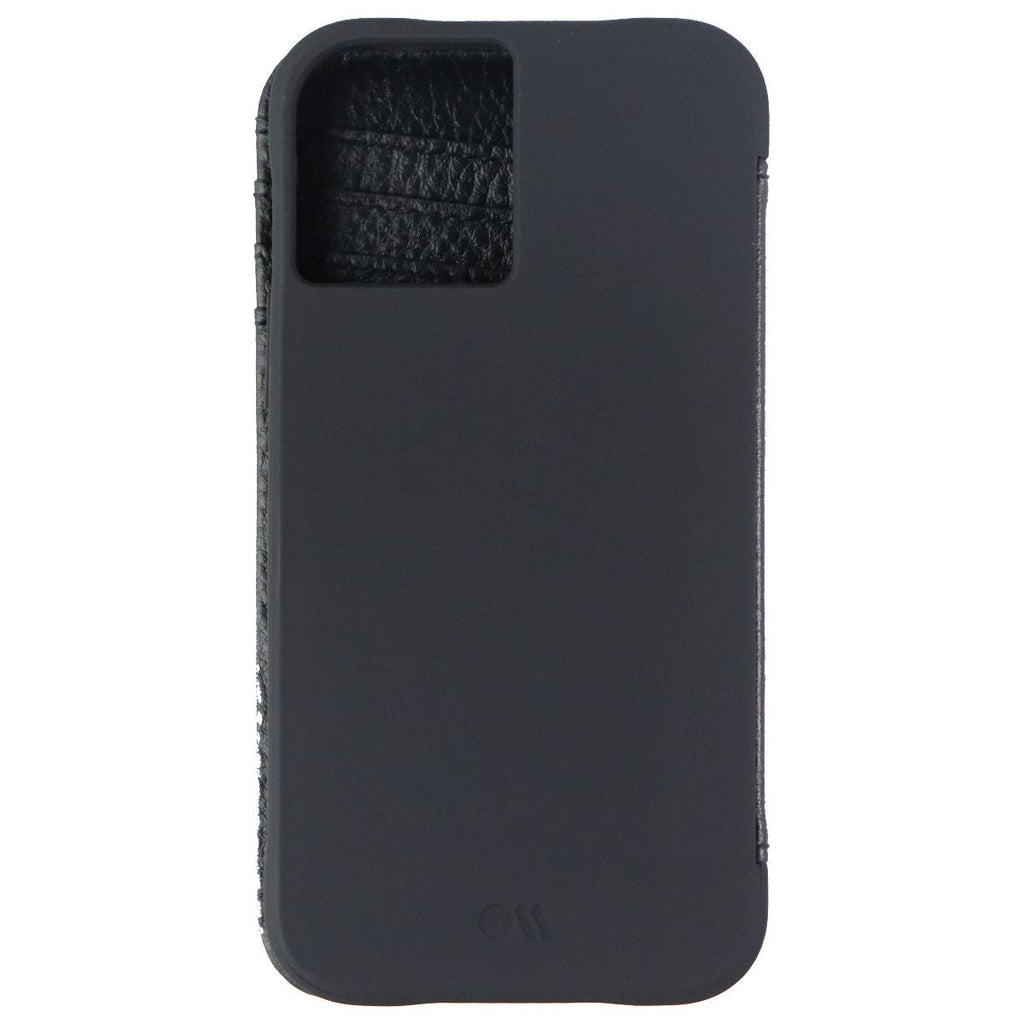 Case-Mate Tough Wallet Folio Case for Apple iPhone 12 Mini - Black Leather - New - Image 2