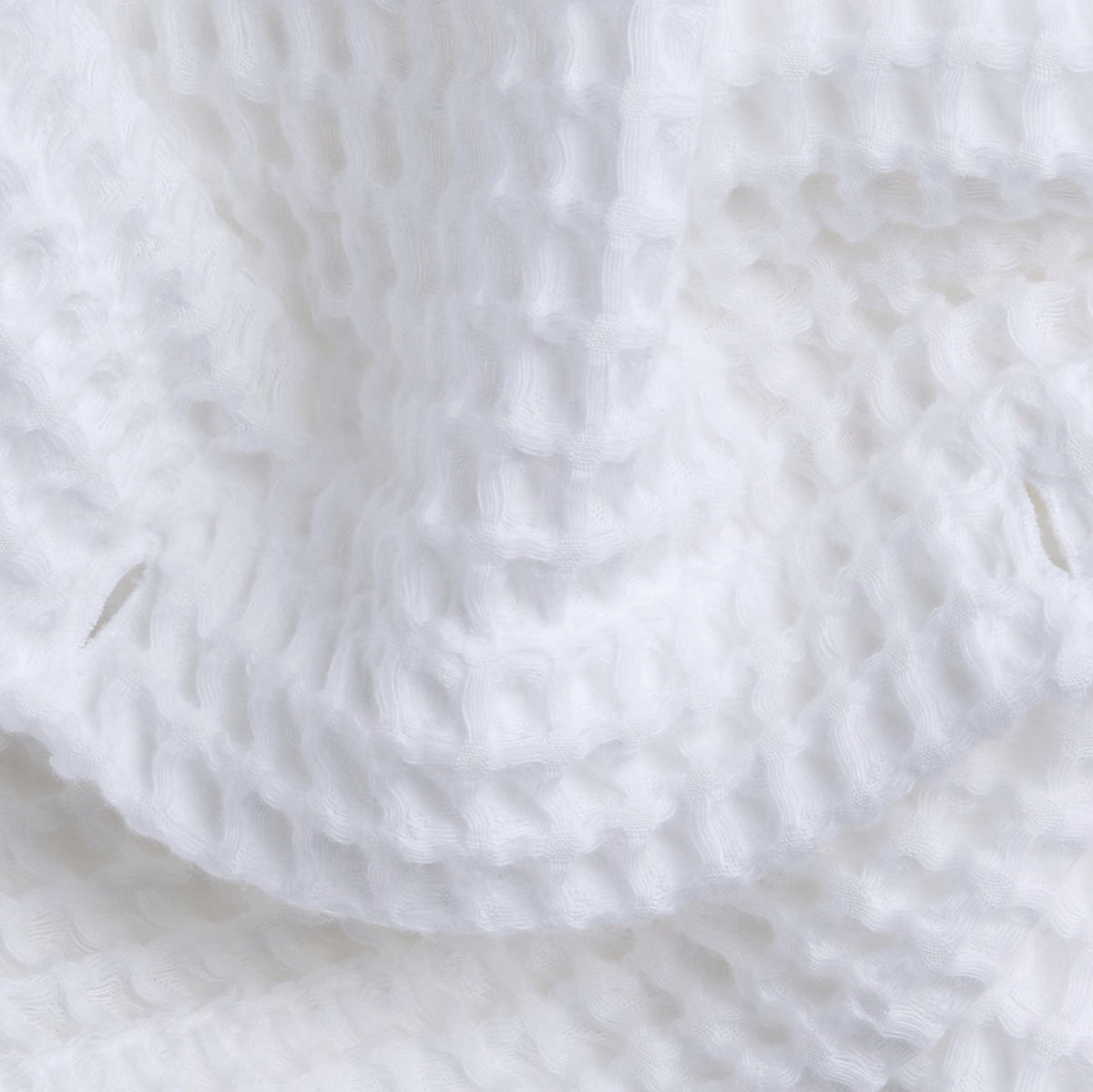 Waffle Shower Curtain (White) - Image 3