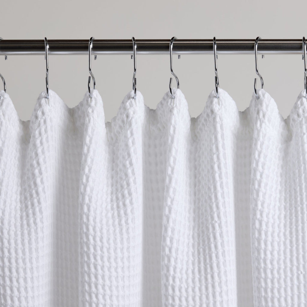 Waffle Shower Curtain (White) - Image 4