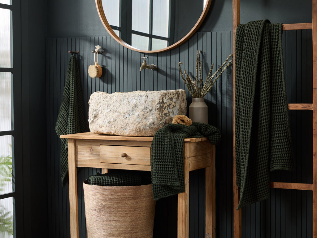 6+6 Waffle Bath Bundle - Evergreen - Image 2