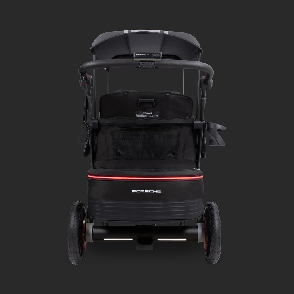 WonderFold L4 Quad (4 Seater) Stroller Wagon with Electric Wheels - Porsche - Image 12